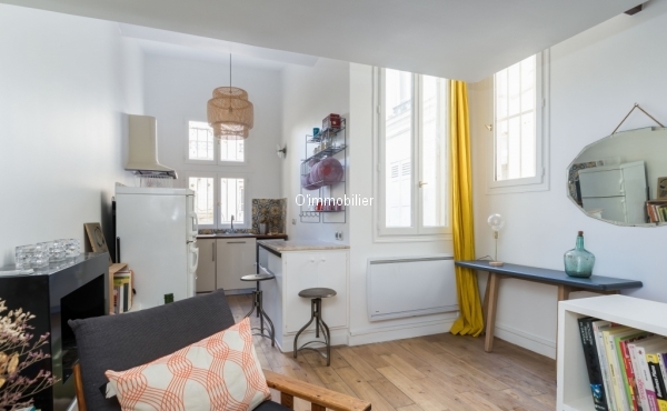 Appartement atypique indépendant sur cour pavée, calme, clair, idéalement situé